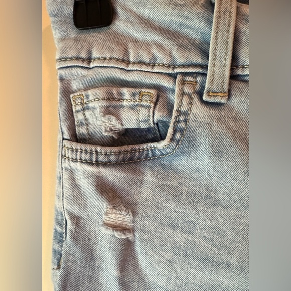 SO Blue Flare Wide Leg Jeans with Distressed Knee - Picture 4 of 11